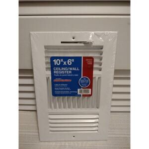 TruAire 10" X 6" 3 Way Air Deflection Wall Ceiling Register Airflow Room H103M